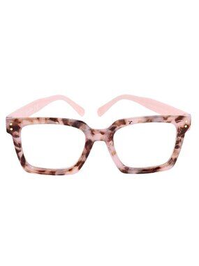 NWOT - JESSICA SIMPSON WOMEN'S READING GLASSES +2.00 - PINK & BROWN FRAME